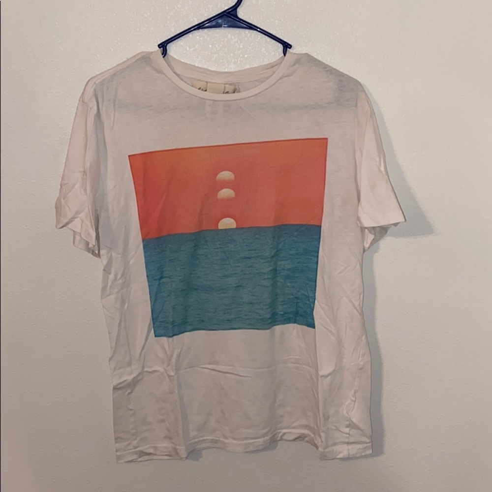 A graphic white t-shirt
